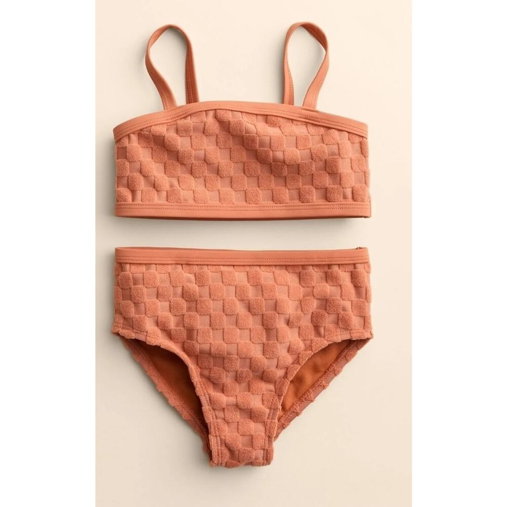Little Co. Lauren Conrad 2 piece‎ Bikini Rust Checkered Size 12mos